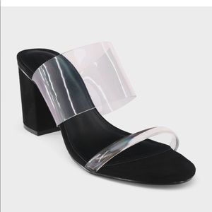 Who What Wear Translucent Block Heel Sandals